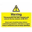 The IEE Wiring Regulations Labels