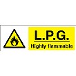 L.P.G. Highly Flammable Sign