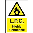 L.P.G. Highly Flammable Sign