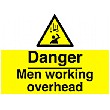 Danger Men Working Overhead Sign