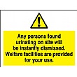 Any Persons Found Urinating On This Site Will Be Instantly Dismissed...