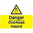Danger Overhead Hazard Sign