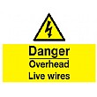 Danger Overhead Live Wires Sign