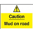 Caution Mud On Road Sign