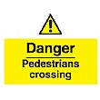 Danger Pedestrians Crossing Sign