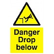 Danger Drop Below Sign