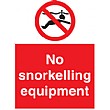 No Snorkelling Equipment Sign