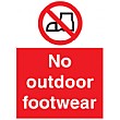 No Oudoor Footwear Sign