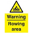 Warning Rowing Area Sign