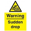 Warning Sudden Drop Sign