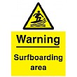 Warning Surfbaording Area Sign