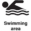 Swimming Area Sign