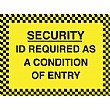Security ID Required As A Condition Of Entry Sign