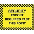 Security Escort Required Past This Point Sign