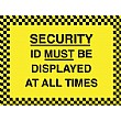 Security ID Must Be Displayed At All Times Sign