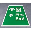 Fire Exit Forward Arrows Floor Sign