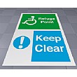 Refuge Point/Keep Clear Floor Sign