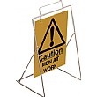 Caution Men At Work Swing Sign
