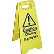 Caution Cleaning In Progress Floor Sign