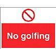 No Golfing Sign