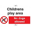 Childrens Play Area No Dogs Allowed Sign
