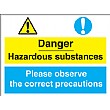 Danger Hazardous Substances Please Observe The Correct Precautions