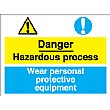 Danger Hazardous Process Wear Personal Protective Equipment