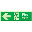 Fire Exit Left Arrow Gemglow Sign