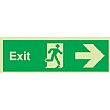 Fire Exit Right Arrow Gemglow Sign
