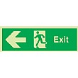 Fire Exit Left Arrow Gemglow Sign