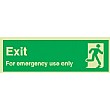 Exit For Emergency Use Only Gemglow Sign