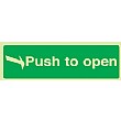 Right Arrow Push To Open Gemglow Sign