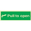 Left Arrow Push To Open Gemglow Sign