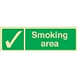 Smoking Area Gemglow Sign