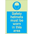 Safety Helmets Must Be Worn In This Area Gemglow Sign