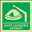 Gemglow Davit-Launched Liferaft Sign