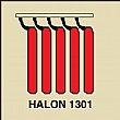 Gemglow Halon 1301 Battery Sign