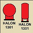 Gemglow Halon 1301 Bottles Placed In Protected Area Sign