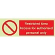Photoluminescent Restricted Area Access For…Sign