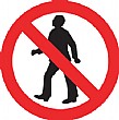 No Pedestrians Sign