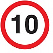 '10' non reflective Sign