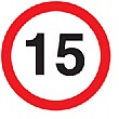 '15' Non Reflective Sign