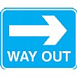 Way Out Right Arrow Sign