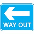 Way Out Left Arrow Sign