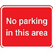 No Parking In This Area Sign