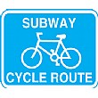Subway Cycle Route Sign