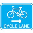 Cycle Lane Right Arrow Sign