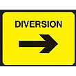 Diversion Right Arrow Sign