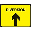 Diversion Up Arrow Sign