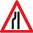 Road Narrowing Left Or Right Sign